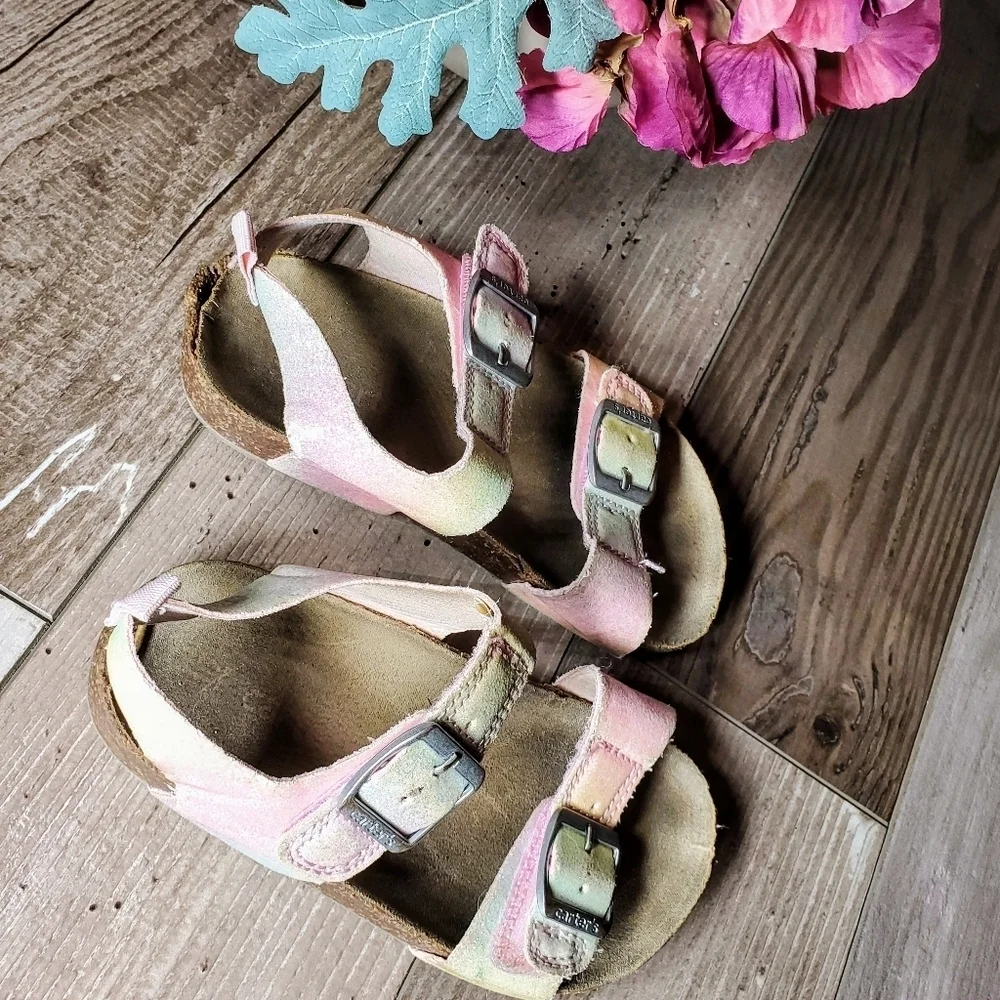 FREE WITH ANY PURCHASE Carter's Pink Duncan Toddler Girl Size 10M Buckle Sandals